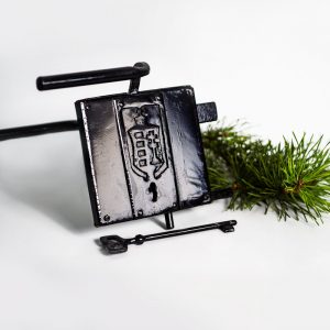 Kovácsoltvas kapuzár, magyar címerrel, kézzel készített, Steel Artisan termék, Csíkszereda